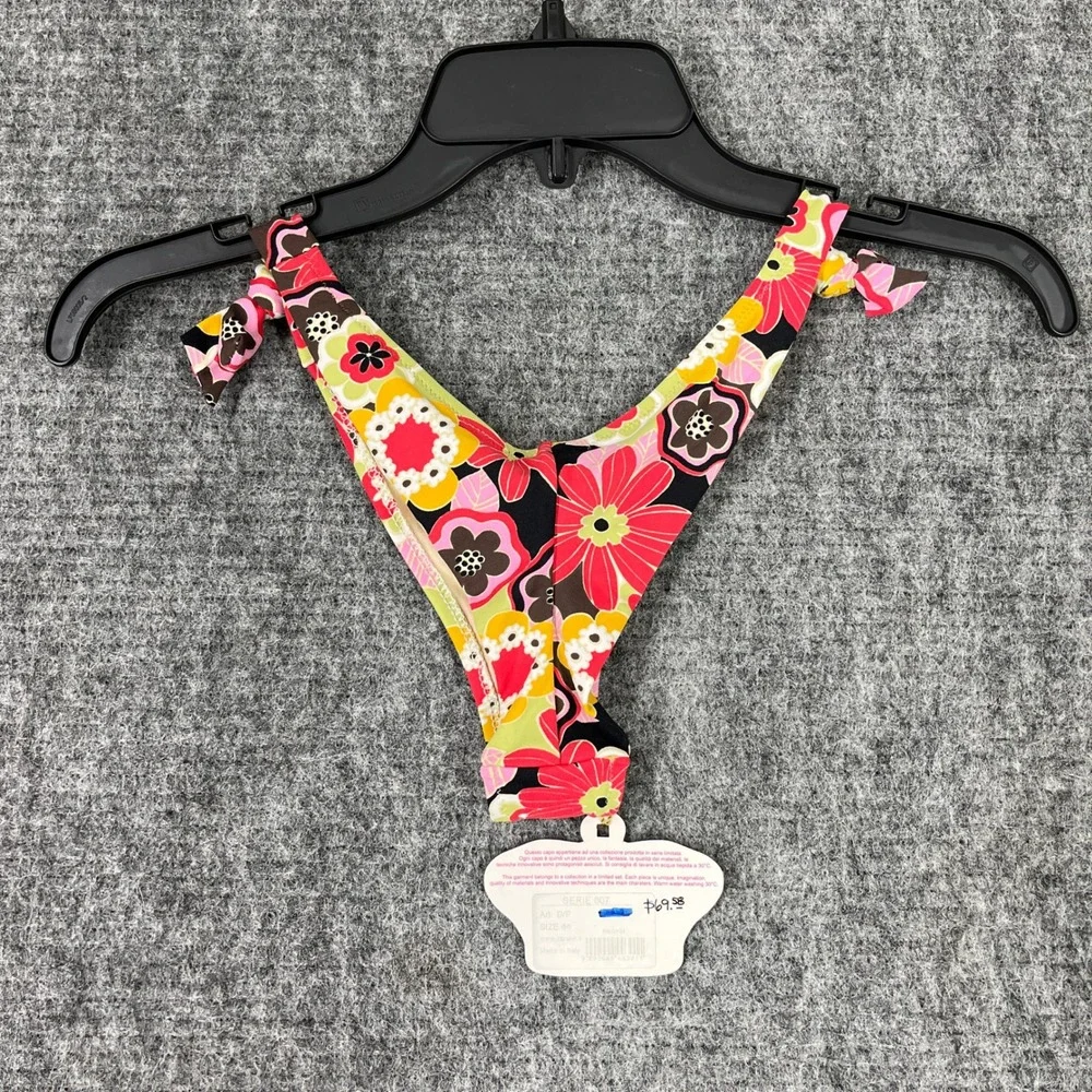 Ilaria Vi Beachwear Floral Bikini Bottoms Side Tie Made In‎ Italy S Womens